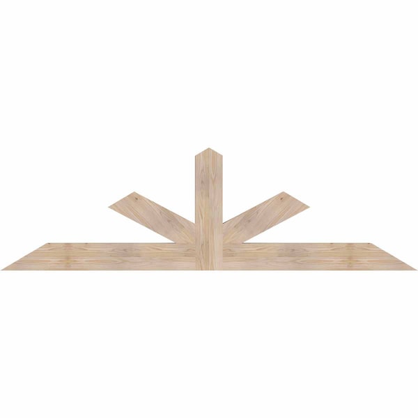 Ekena Millwork Saratoga Smooth Timber Gable Bracket, Douglas Fir, 84"W x 24"H x 3 1/2"D x 5 1/2"F, 7/12 Pitch GBW084X24X0406SAR00SDF - main
